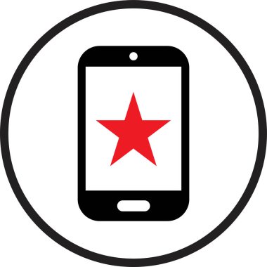 Basit yıldız simgesi, vektör illüstrasyonu