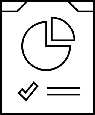 Basit rapor simgesi vektör illüstrasyonu