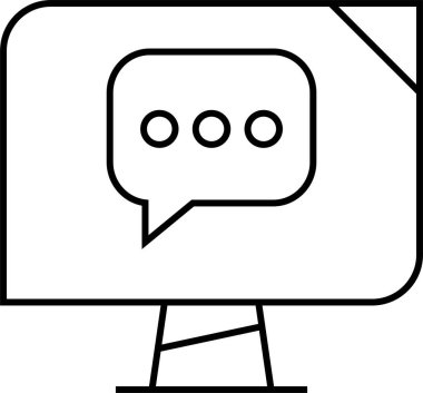 SMS ve Metin konuşma ikonu vektör illüstrasyonu