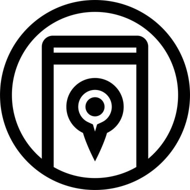 Konum simgesi. Yönlendirme simgesi. Harita Simgesi, Vektör İllüstrasyonu