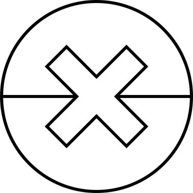 İptal et. Web simgesi basit illüstrasyon