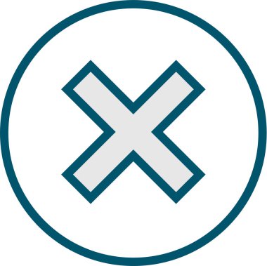 çapraz işaret simgesi vektör illüstrasyonu 