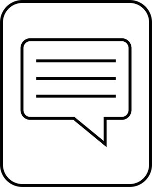 SMS ve Metin konuşma ikonu vektör illüstrasyonu