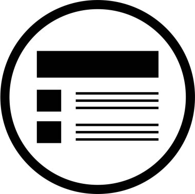 Web arayüzü simgesi, vektör illüstrasyonu