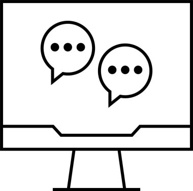 SMS ve Metin konuşma ikonu vektör illüstrasyonu