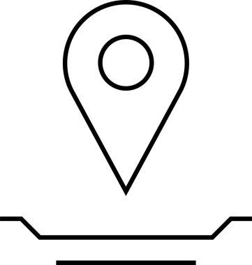 Konum simgesi. Yönlendirme simgesi. Harita Simgesi, Vektör İllüstrasyonu