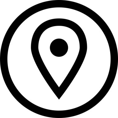 Konum simgesi. Yönlendirme simgesi. Harita Simgesi, Vektör İllüstrasyonu