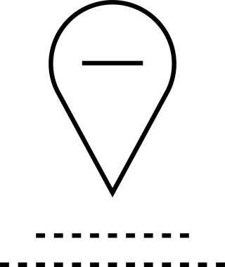 Konum simgesi. Yönlendirme simgesi. Harita Simgesi, Vektör İllüstrasyonu