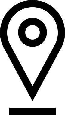 Konum simgesi. Yönlendirme simgesi. Harita Simgesi, Vektör İllüstrasyonu