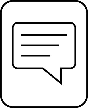 SMS ve Metin konuşma ikonu vektör illüstrasyonu