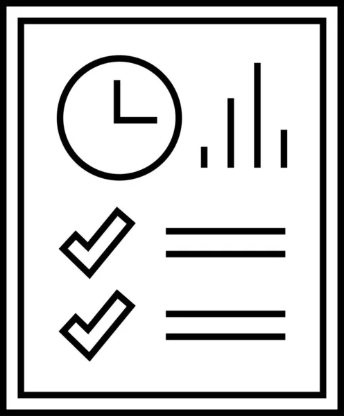 Ilustración Vector Icono Informe Simple — Vector de stock