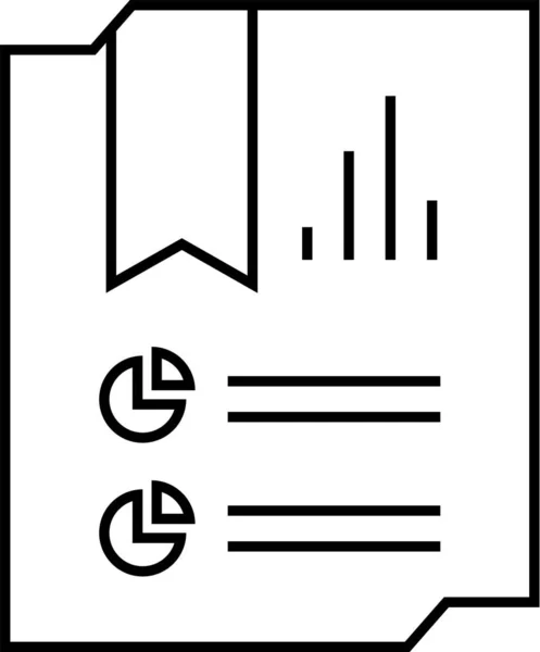 Ilustración Vector Icono Informe Simple — Vector de stock