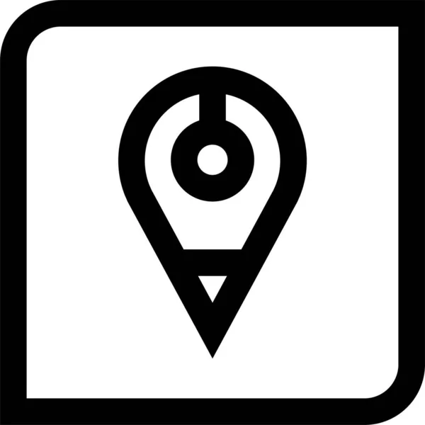 Icono Ubicación Icono Navegación Mapa Icono Vector Ilustración — Vector de stock