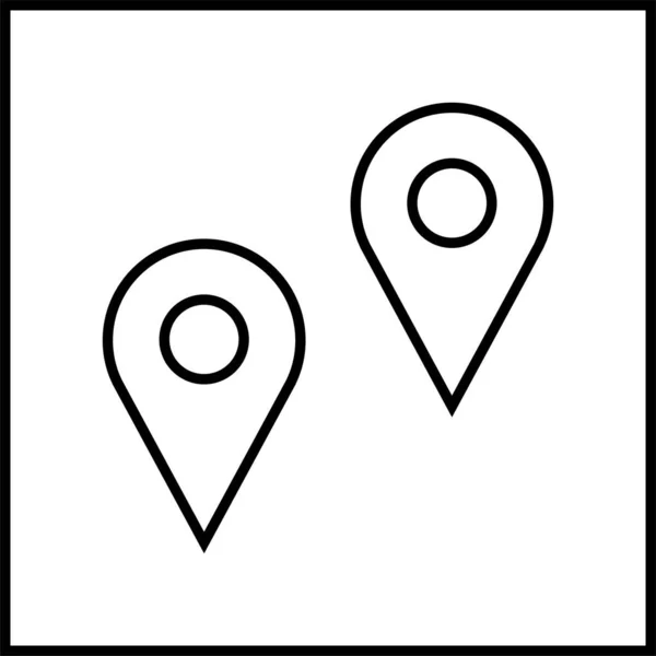 Εικόνα Τοποθεσίας Εικόνα Πλοήγησης Εικονίδιο Χάρτη Εικονογράφηση Διανυσμάτων — Διανυσματικό Αρχείο