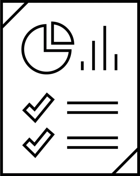 Bedrijfsverslag Icoon Financieel Verslag Vectorillustratie — Stockvector