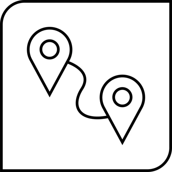 Значок Местоположения Значок Навигации Икона Векторная Иллюстрация — стоковый вектор