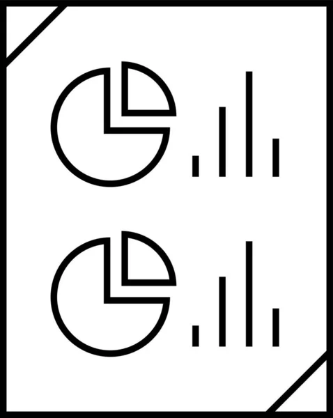 Bedrijfsverslag Icoon Financieel Verslag Vectorillustratie — Stockvector