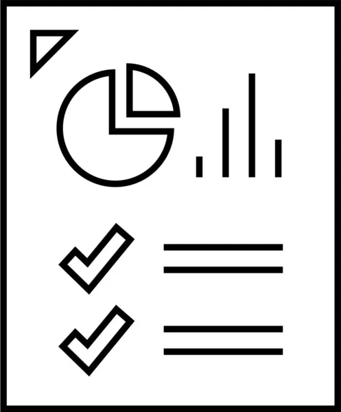 Relatório Negócios Ícone Relatório Financeiro Ilustração Vetorial —  Vetores de Stock