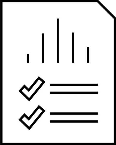 Informe Negocios Icono Informe Financiero Ilustración Vectores — Vector de stock