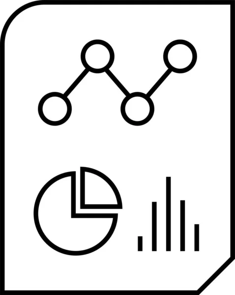 Företagsrapport Finansrapport Ikon Vektor Illustration — Stock vektor