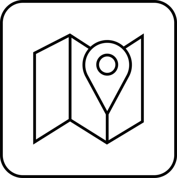 Locatie Icoon Navigatie Icoon Kaartpictogram Vectorafbeelding — Stockvector