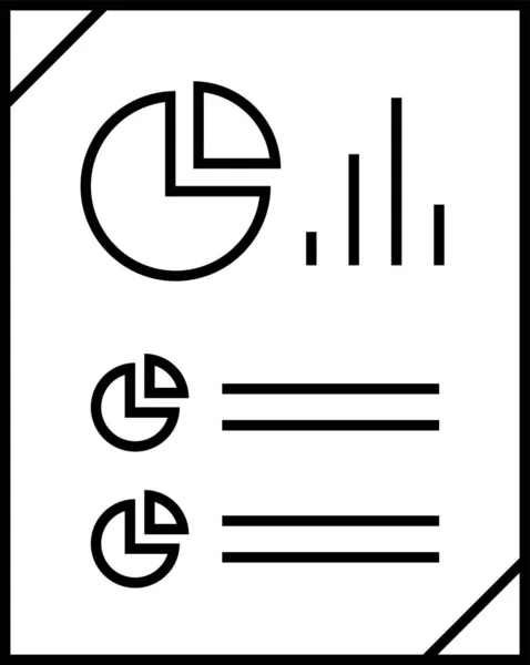 Geschäftsbericht Finanzbericht Symbol Vektorillustration — Stockvektor