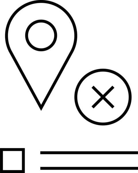 Locatie Icoon Navigatie Icoon Kaartpictogram Vectorafbeelding — Stockvector