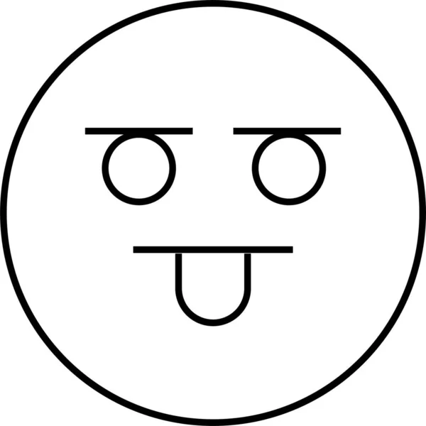 Ícone Emoticon Facial Ilustração Vetorial — Vetor de Stock