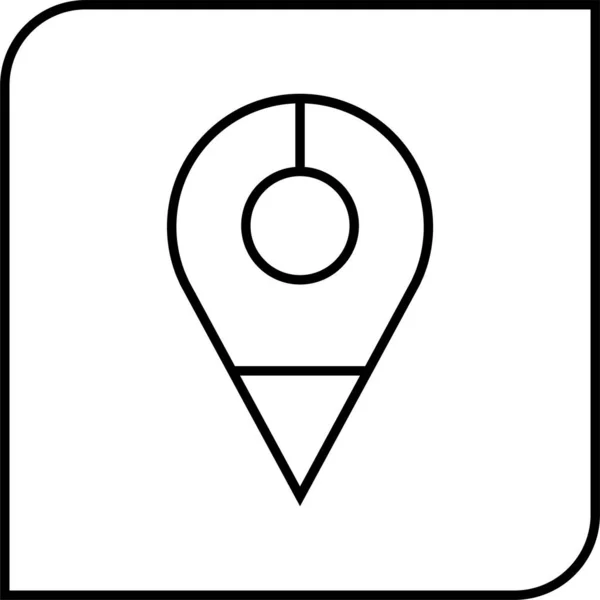 Locatie Icoon Navigatie Icoon Kaartpictogram Vectorafbeelding — Stockvector