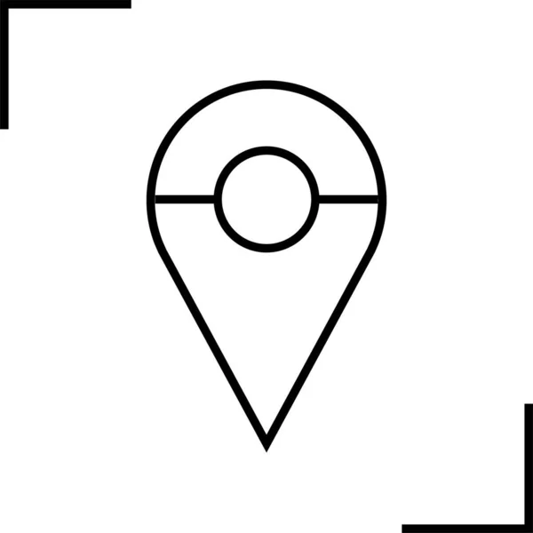 Locatie Icoon Navigatie Icoon Kaartpictogram Vectorafbeelding — Stockvector