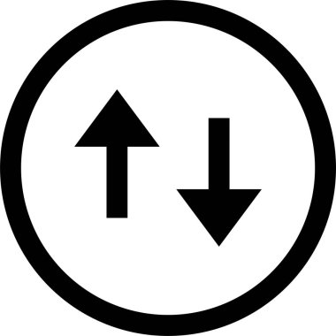 kullanıcı arayüzü yukarı ok simgesi, vektör illüstrasyonu