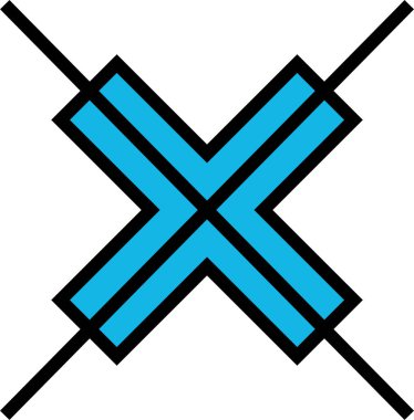 çapraz işaret simgesi vektör illüstrasyonu 