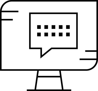 SMS ve Metin konuşma ikonu vektör illüstrasyonu