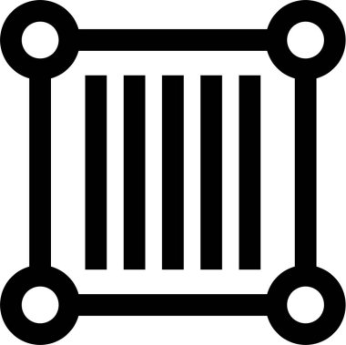 Soyut geometrik şekillerin basit simgesi, vektör illüstrasyonu