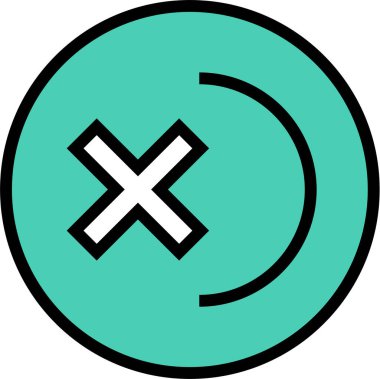 Basit bilgisayar arayüzü simgesi, vektör illüstrasyonu