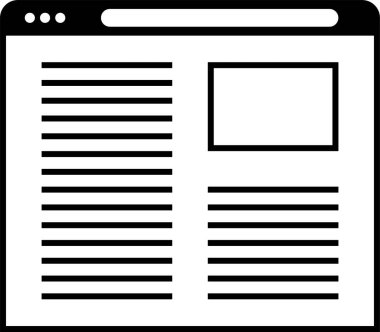 Web arayüzü simgesi, vektör illüstrasyonu