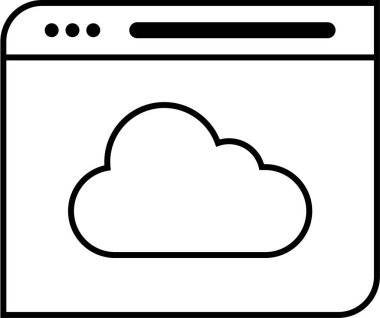 Bulut. Web simgesi basit illüstrasyon