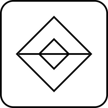 Soyut geometrik şekillerin basit simgesi, vektör illüstrasyonu