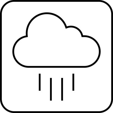 Bulut. Web simgesi basit illüstrasyon