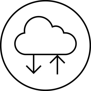 Bulut. Web simgesi basit illüstrasyon