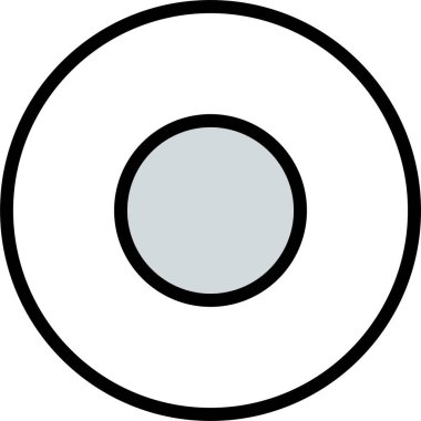 Çemberin basit simgesi, vektör illüstrasyonu