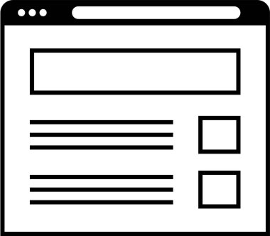 Web arayüzü simgesi, vektör illüstrasyonu