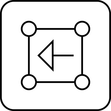 Soyut geometrik şekillerin basit simgesi, vektör illüstrasyonu
