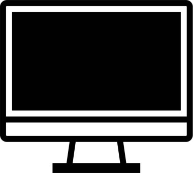 Basit pc bilgisayar simgesi, vektör illüstrasyonu