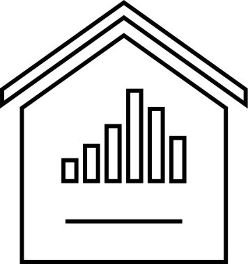 Basit emlak konsepti simgesi, vektör illüstrasyonu