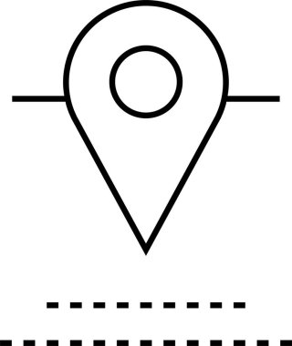 Konum simgesi. Yönlendirme simgesi. Harita Simgesi, Vektör İllüstrasyonu