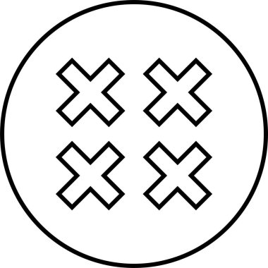 Soyut geometrik şekillerin basit simgesi, vektör illüstrasyonu