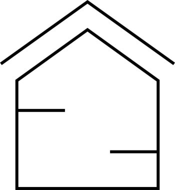 Basit emlak konsepti simgesi, vektör illüstrasyonu