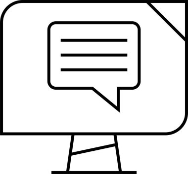 SMS ve Metin konuşma ikonu vektör illüstrasyonu