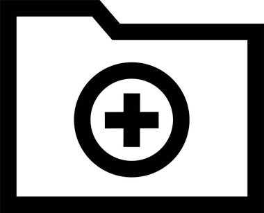 Artı işareti, vektör illüstrasyonunun basit simgesi